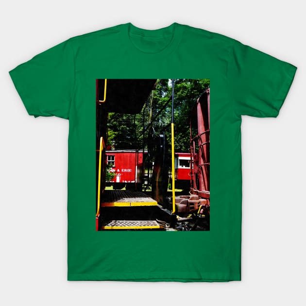 Trains - Morristown and Erie Caboose T-Shirt by SusanSavad